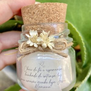 40 Velas Aromáticas Personalizadas - 40ml - Vidro com Cortiça - Lembrancinhas de Batismo